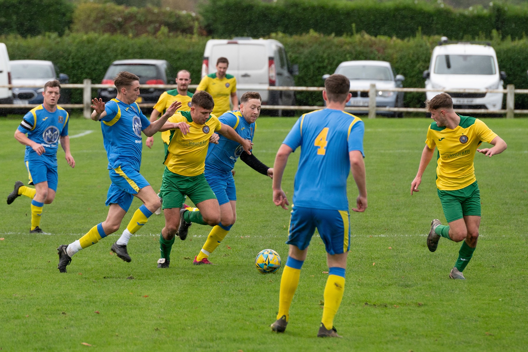 Feniscowles and Pleasington FC and Mill Hill St Peter’s in the East Lancashire Premier Division