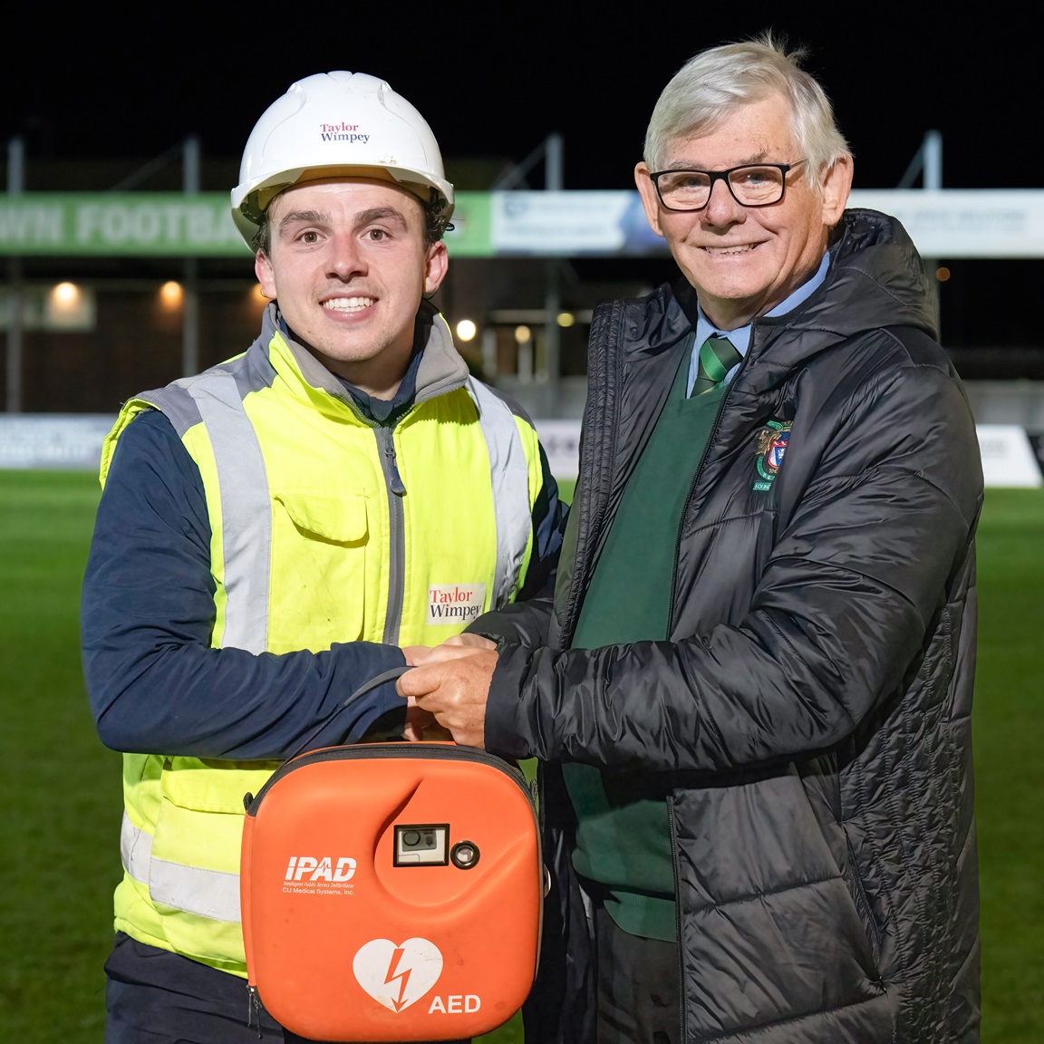We donate defibrillator to Bognor Regis Town Football Club 1