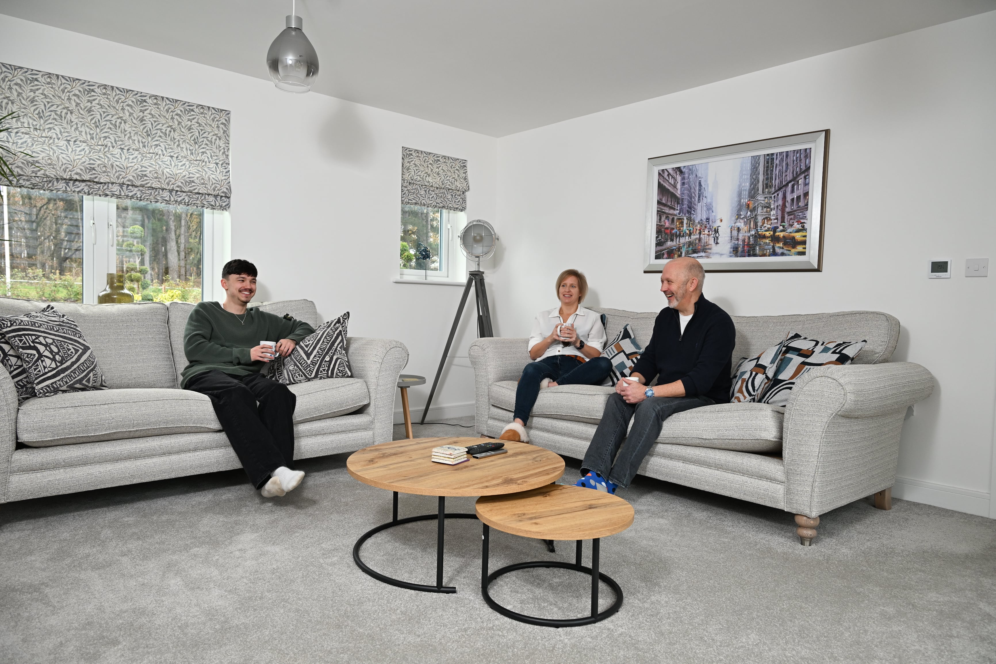 Neil and Karen in their living room