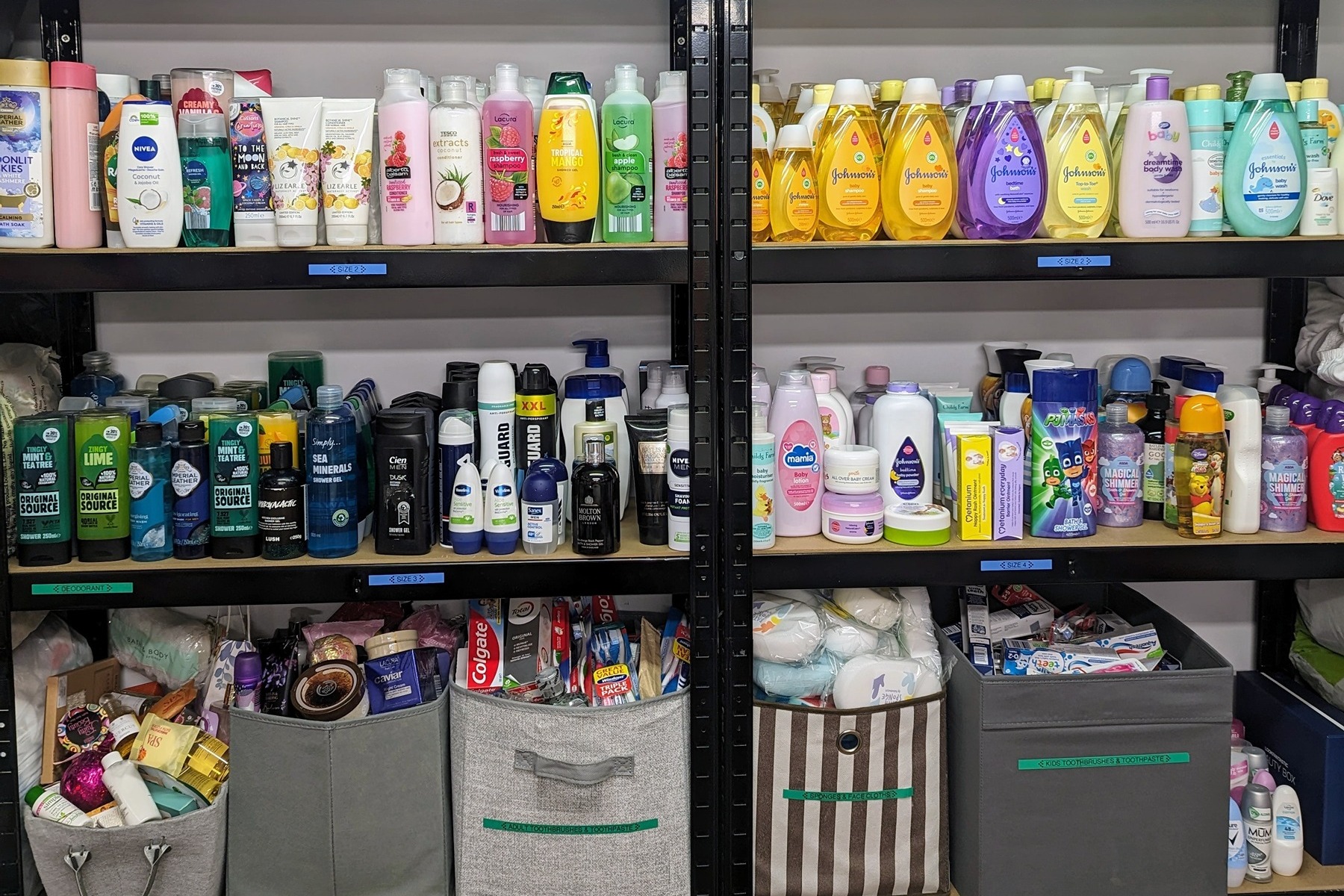Toiletry donations