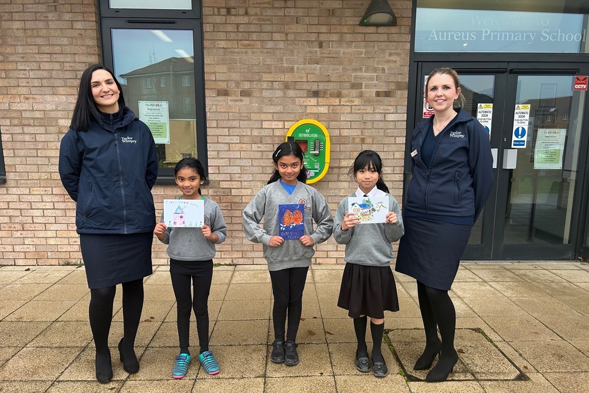 Aureus Primary School winners with their designs