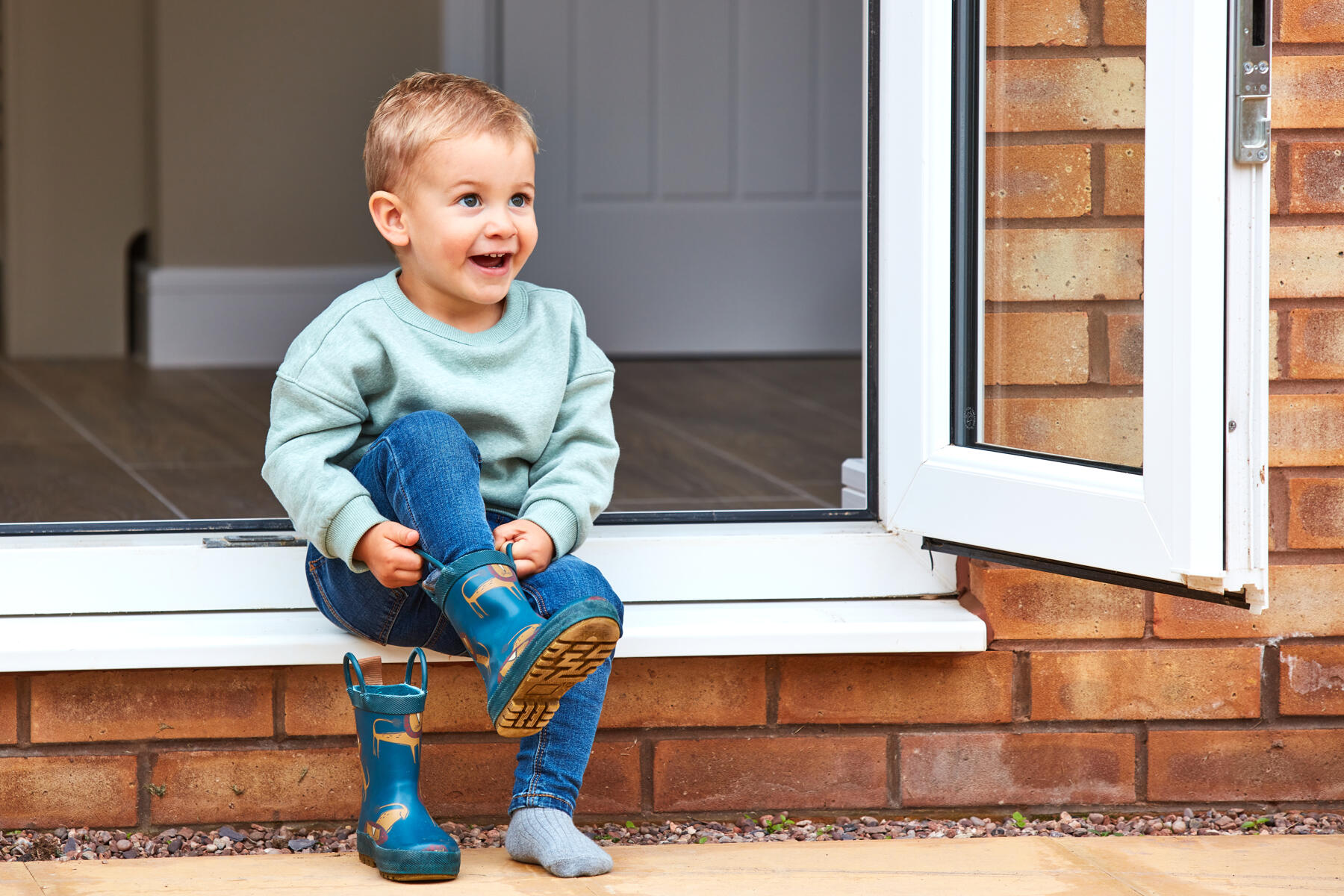 Child in garden