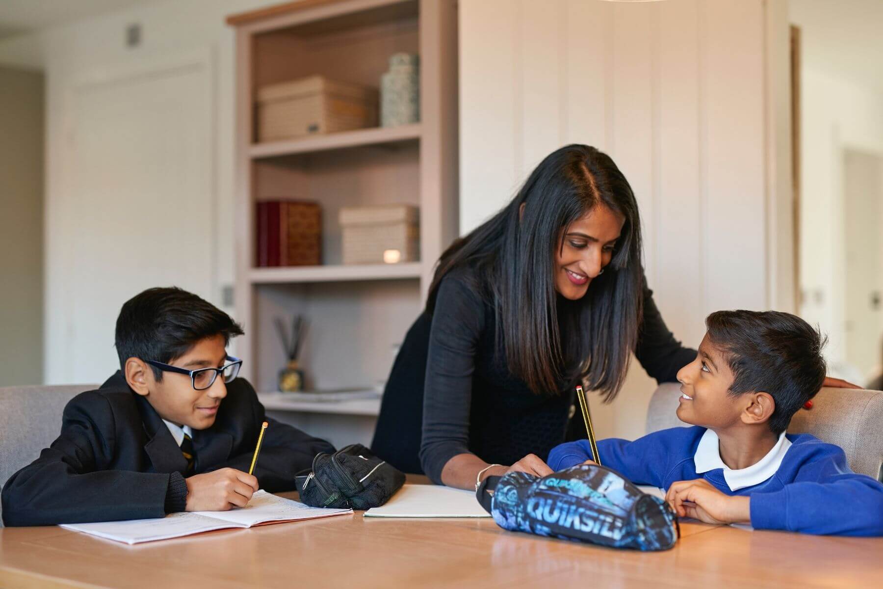 Children doing homework