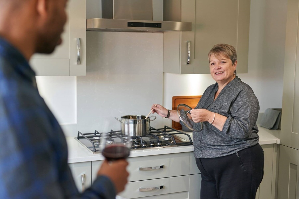 People in kitchen