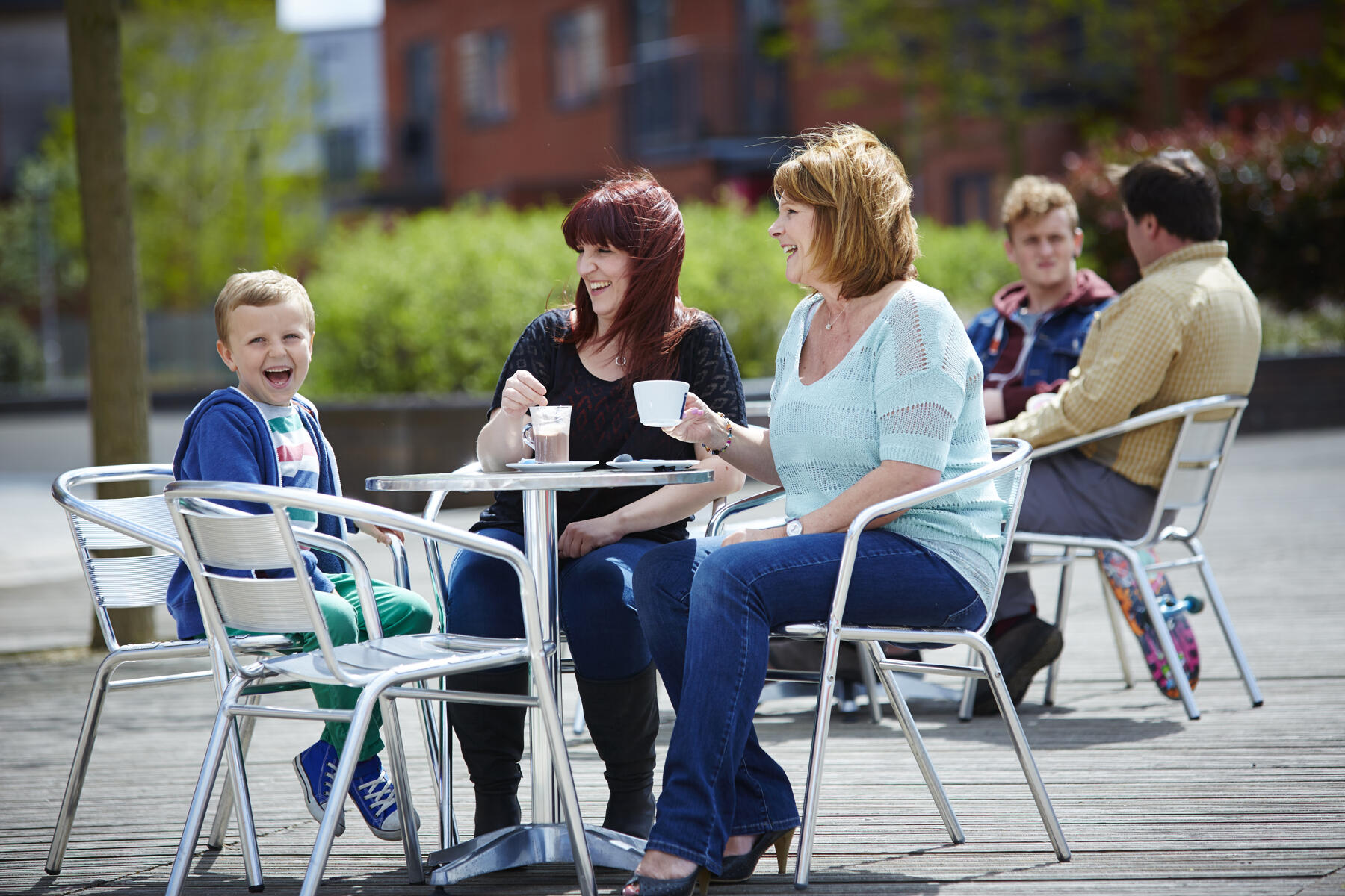 People having coffee