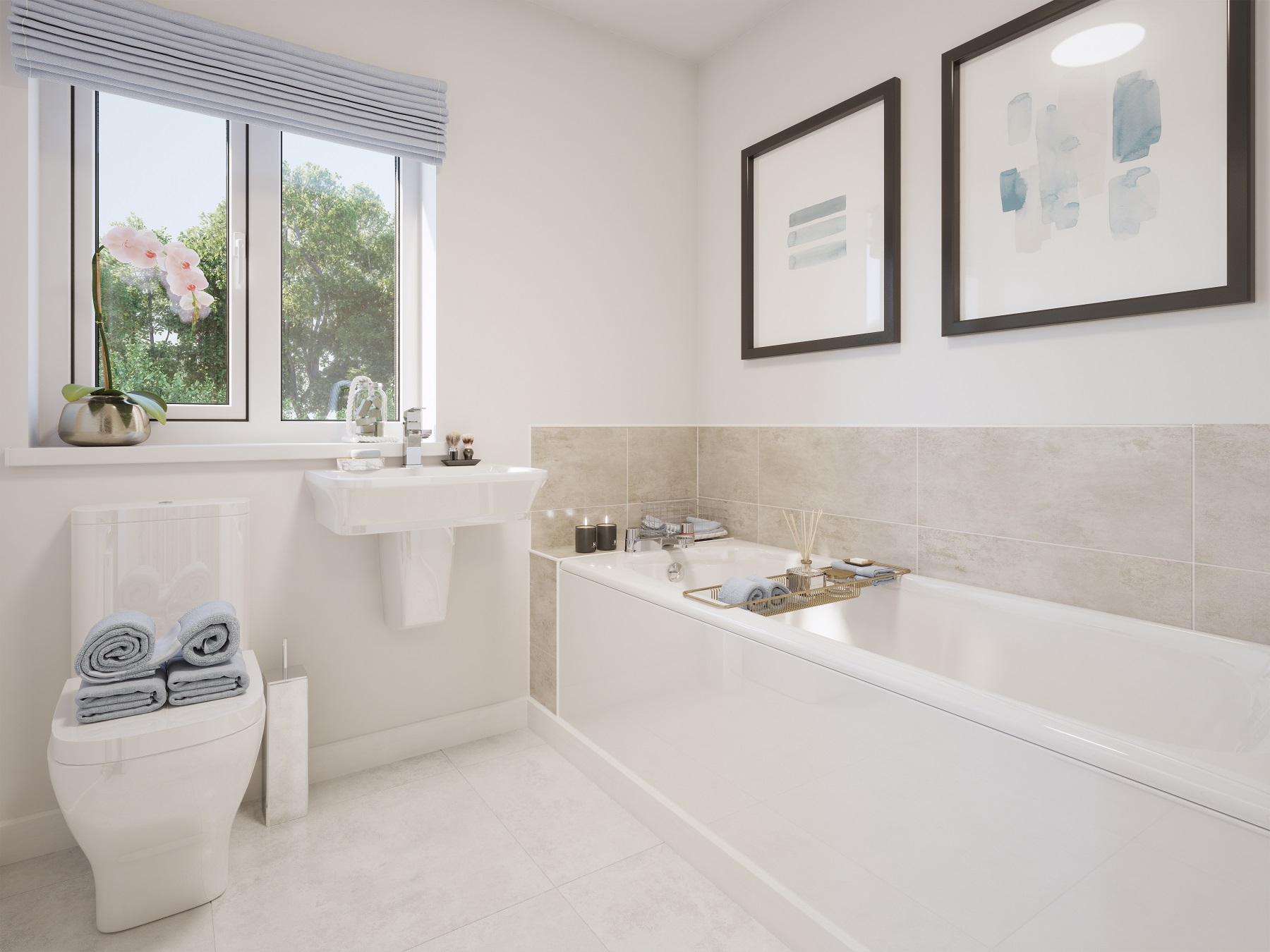 A modern family bathroom