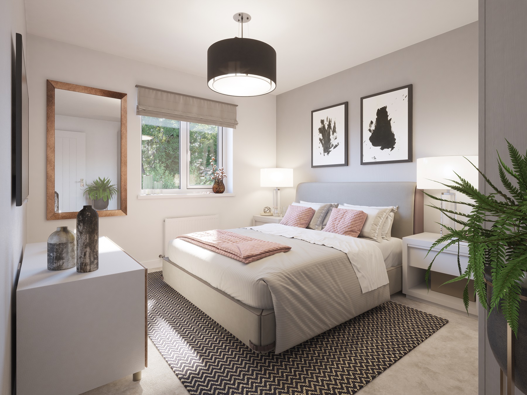 The second bedroom offers plenty of space