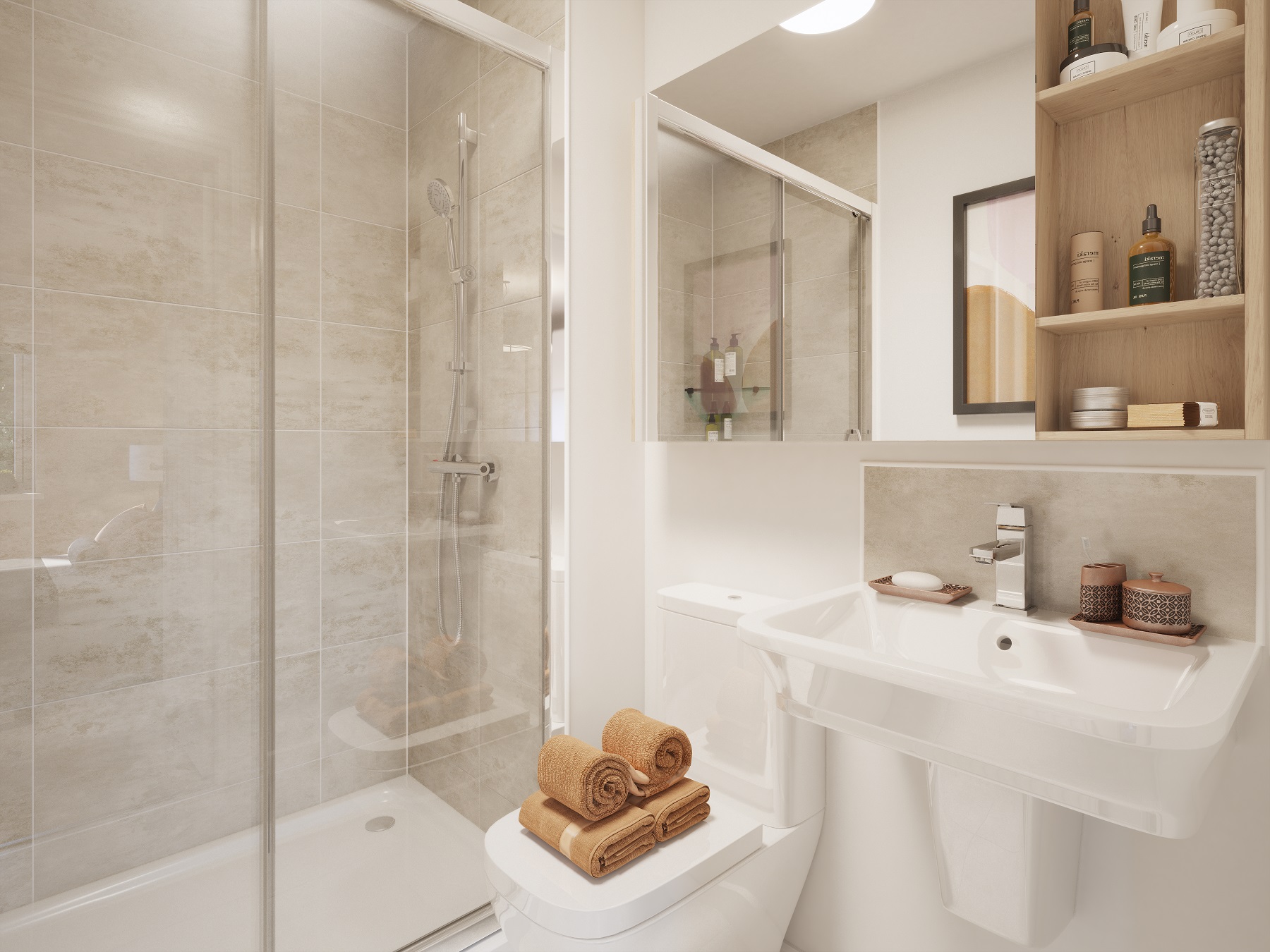 The main bedroom features an en suite shower room