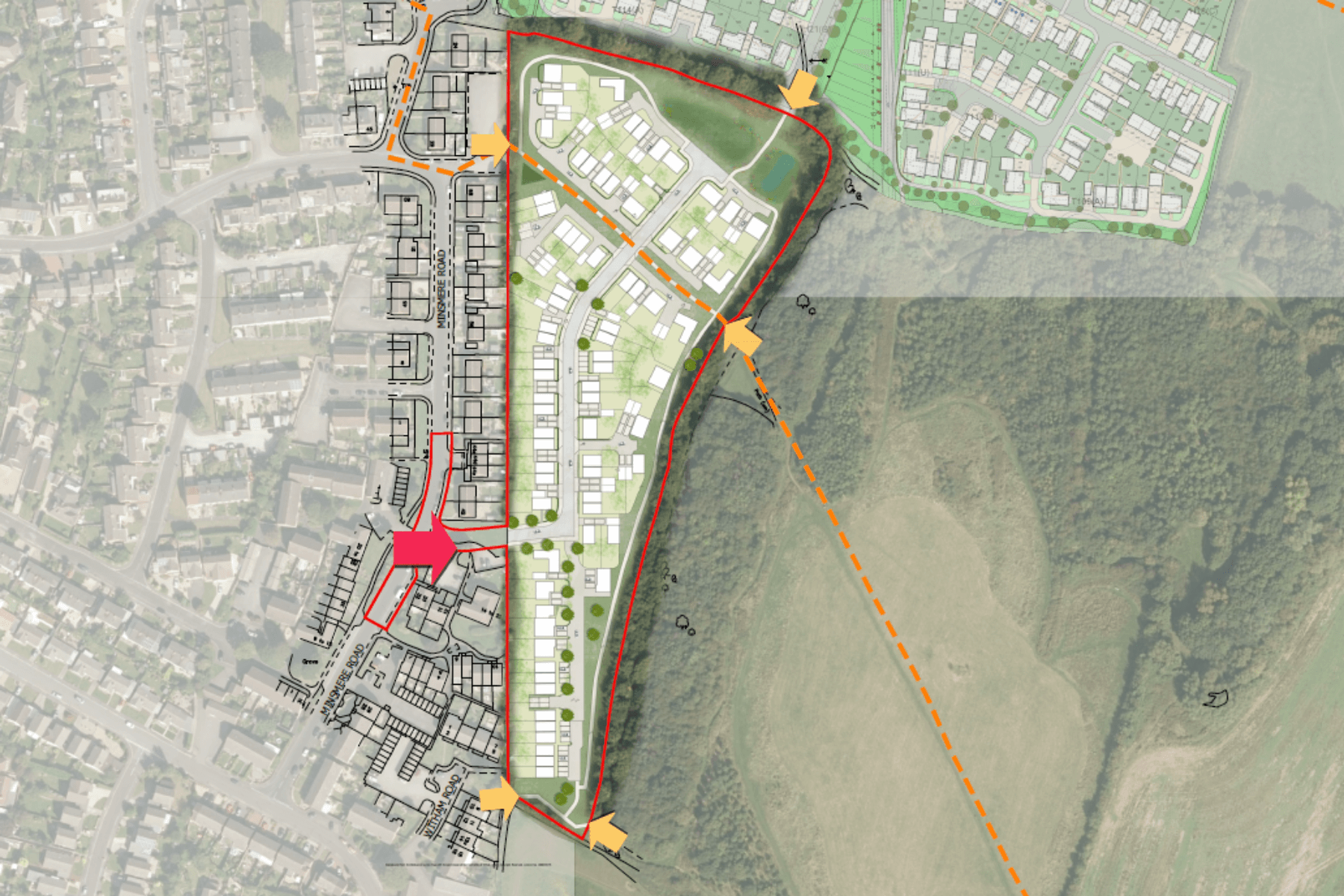 Plan of proposed site in Keynsham