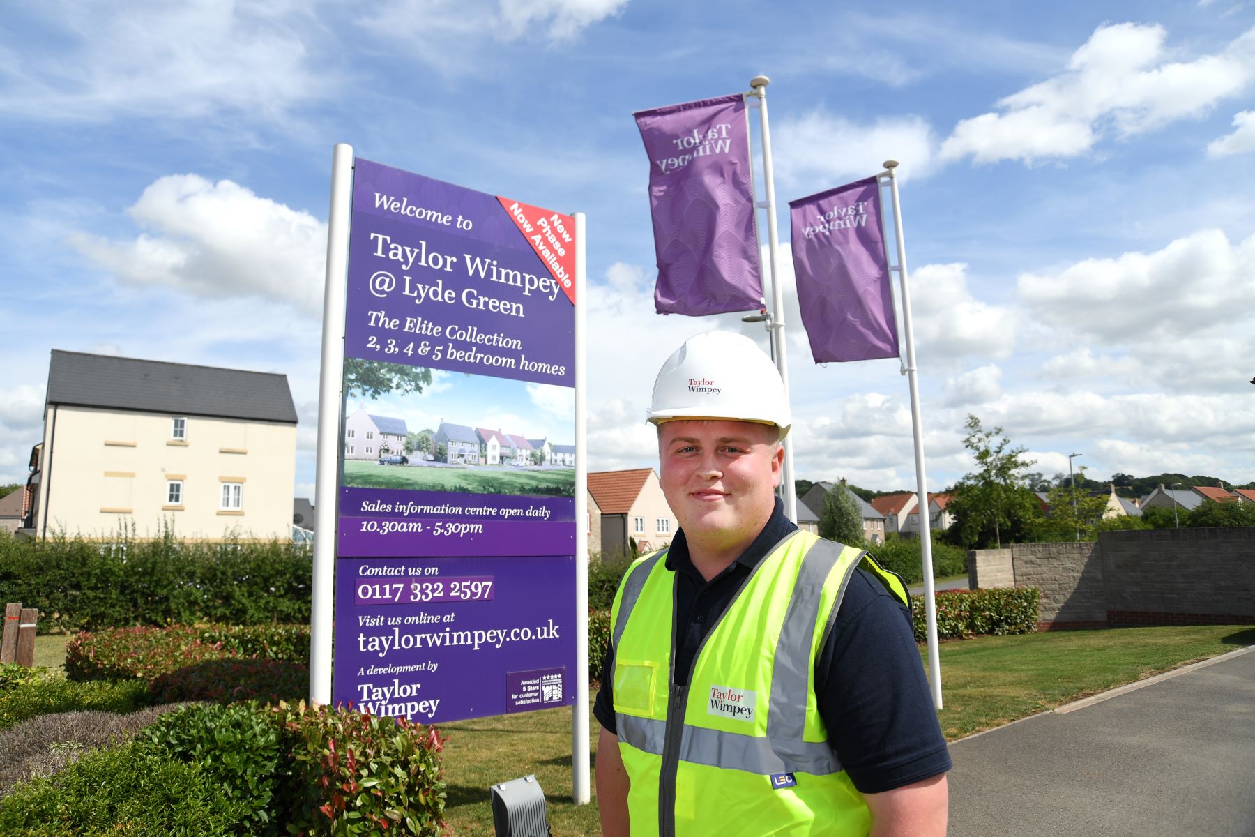 Site manager Jack Dando at Lyde Green