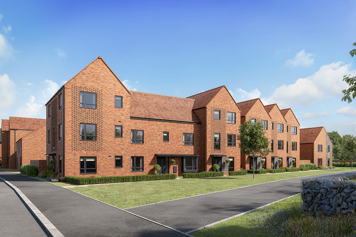 Auster Place street scene CGI