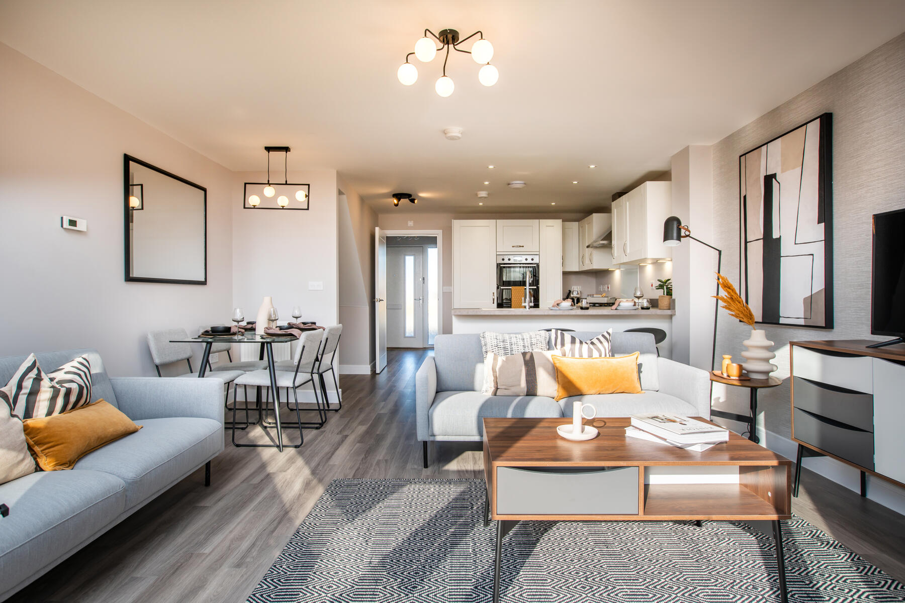 Lounge and kitchen