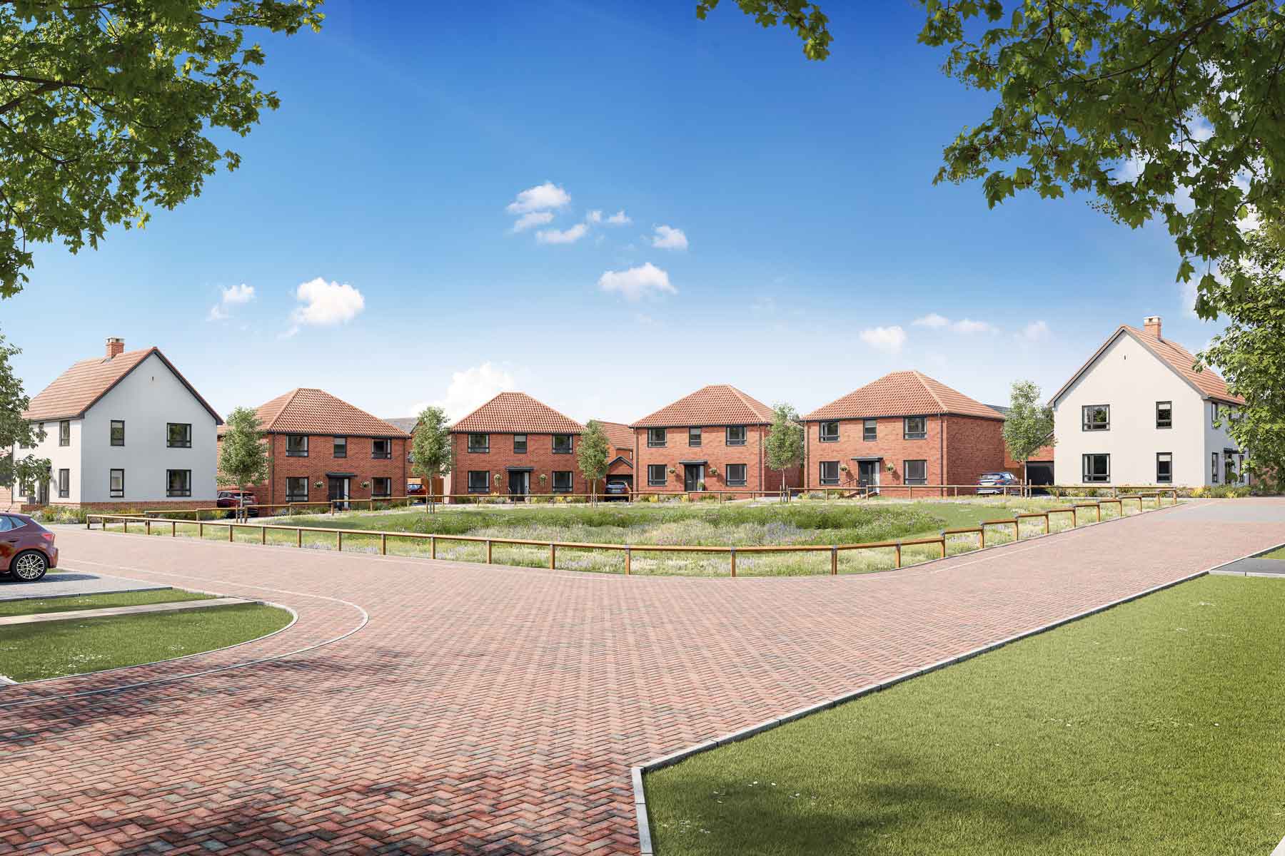Street scene CGI Churchfields