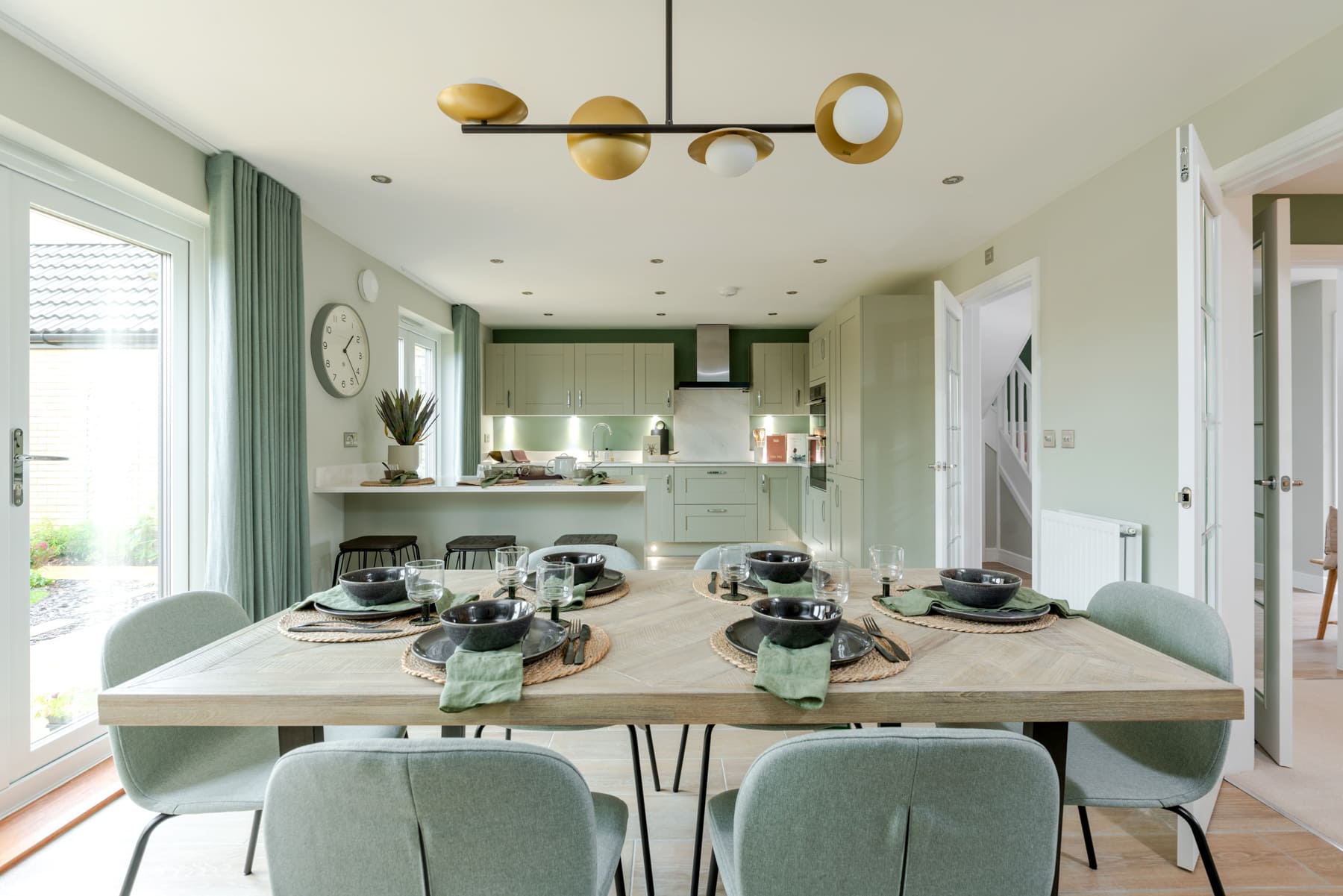 Kitchen with dining table and chairs