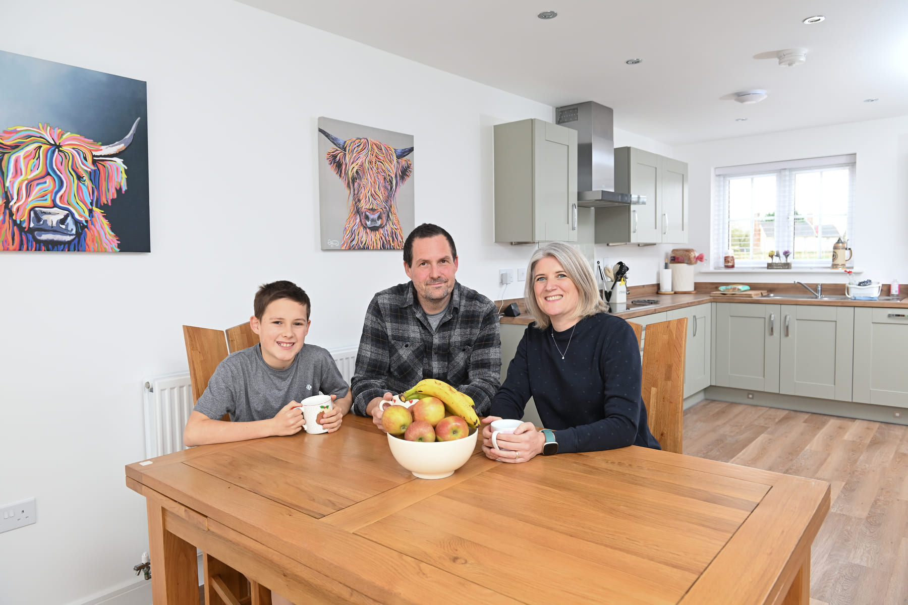 Family at kitchen table