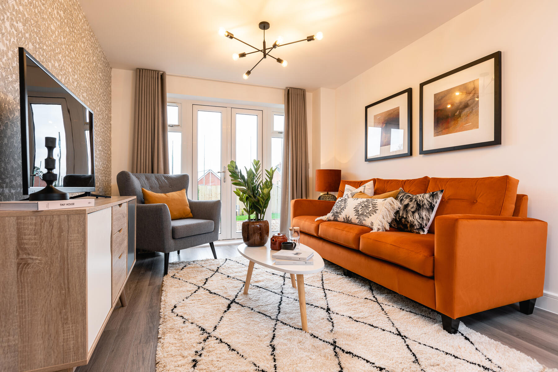 Lounge with French doors