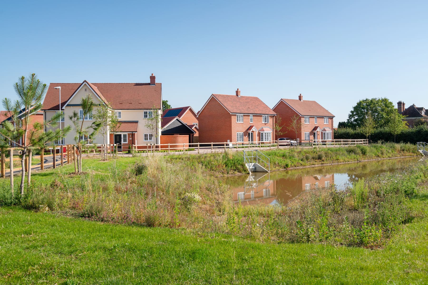 Balancing pond and green space