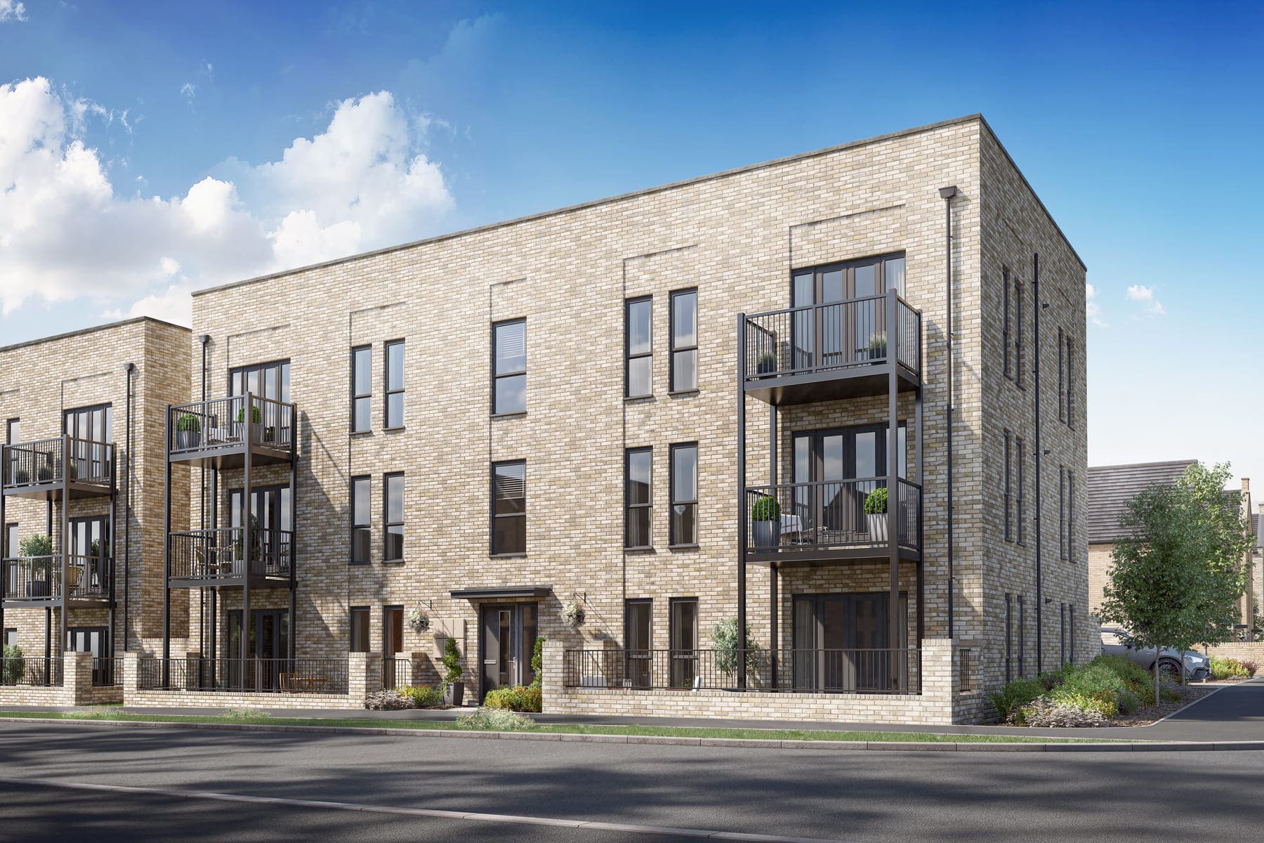2 bed apartments CGI Chivers Rise