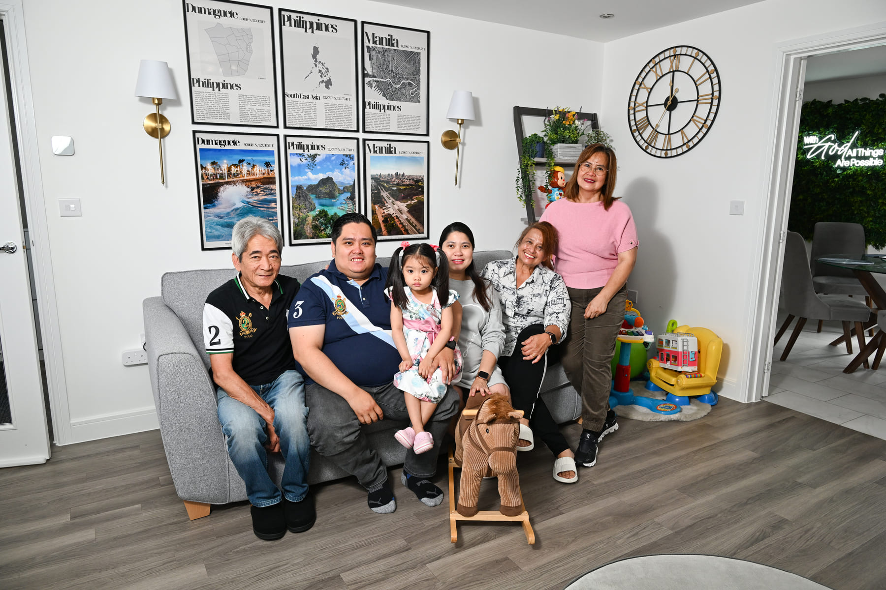Family in lounge