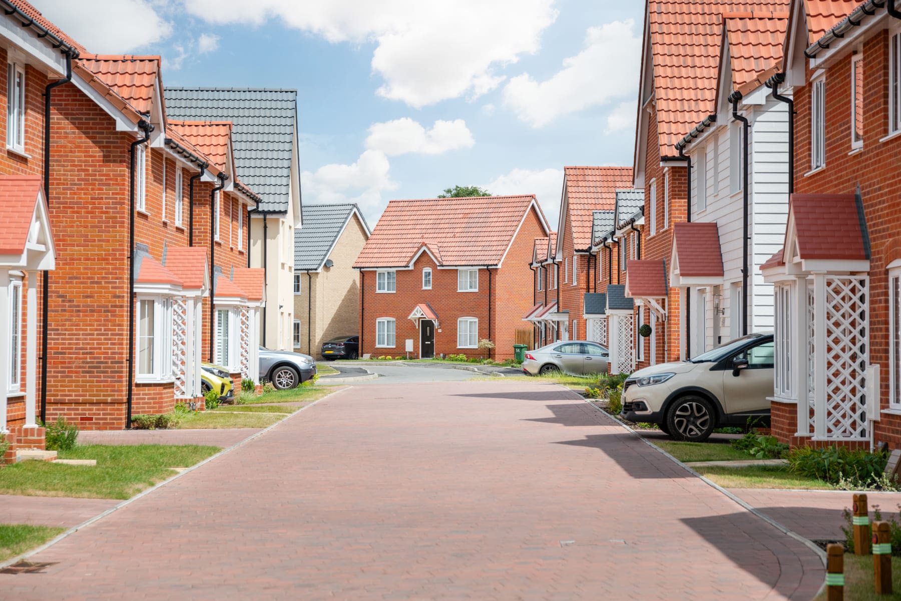 Private road with houses