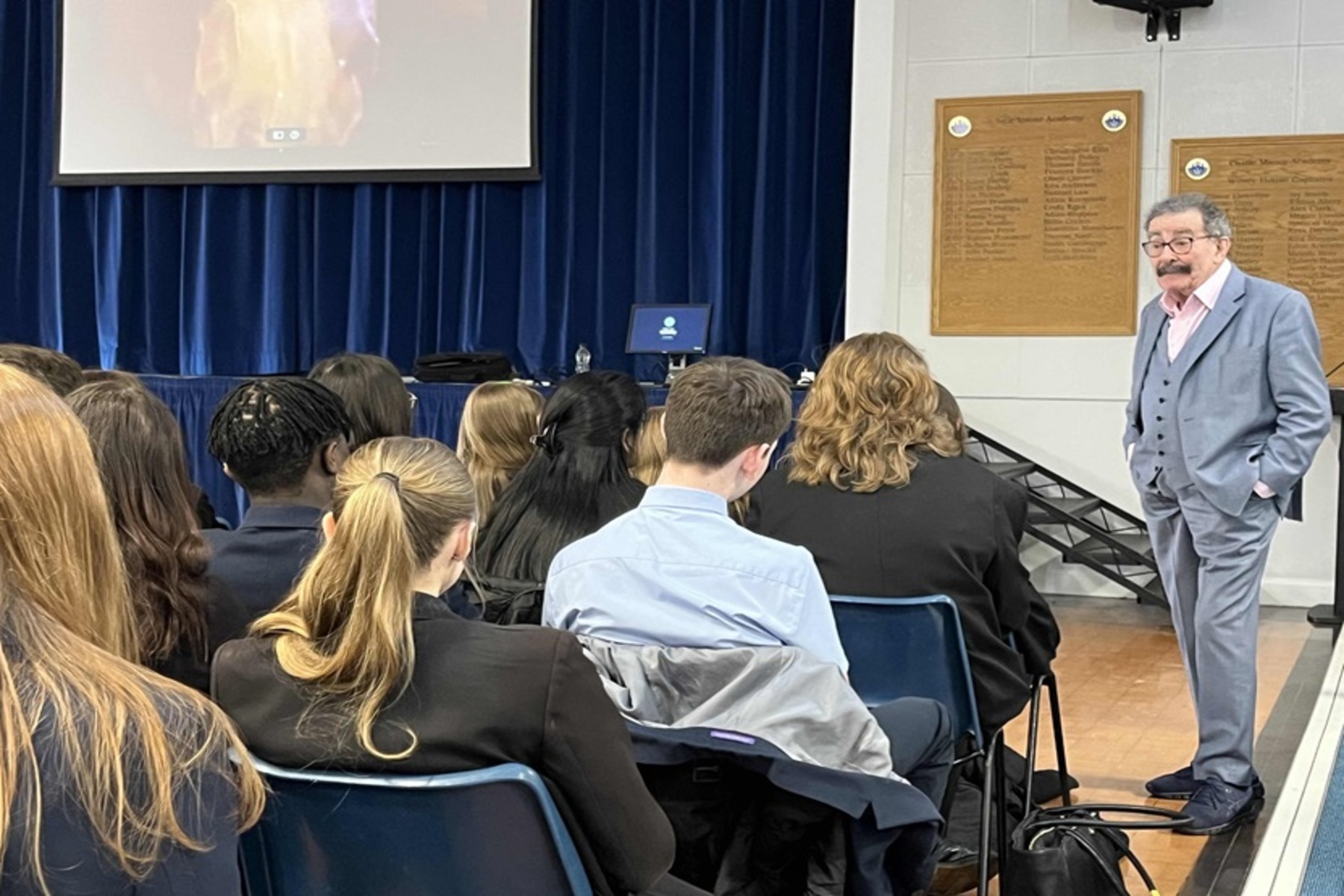 Children listening to presentation