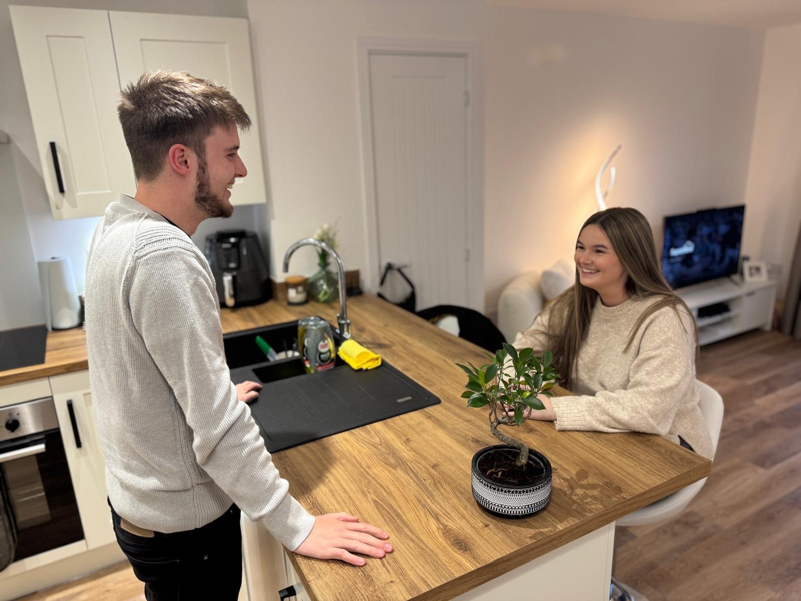 Couple in kitchen