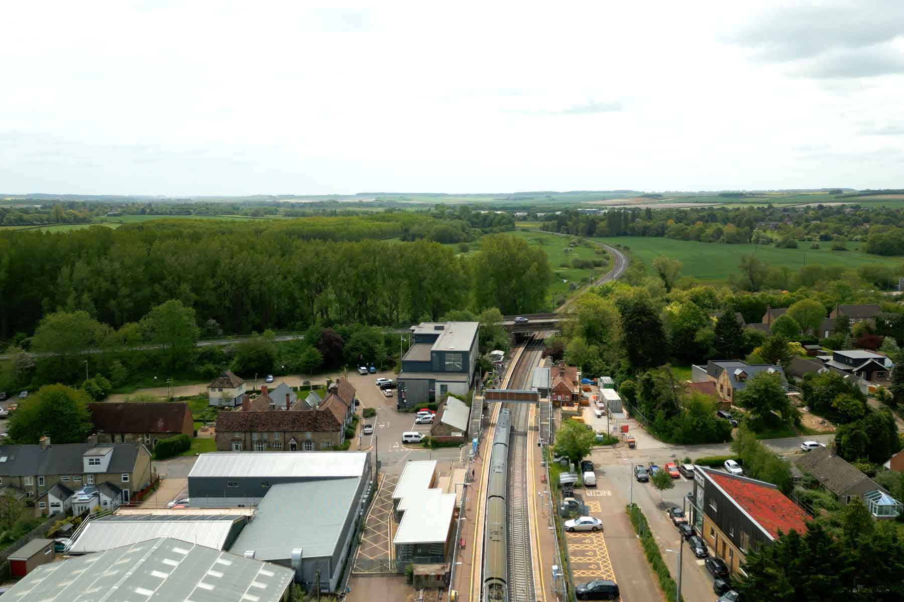 train station and train line