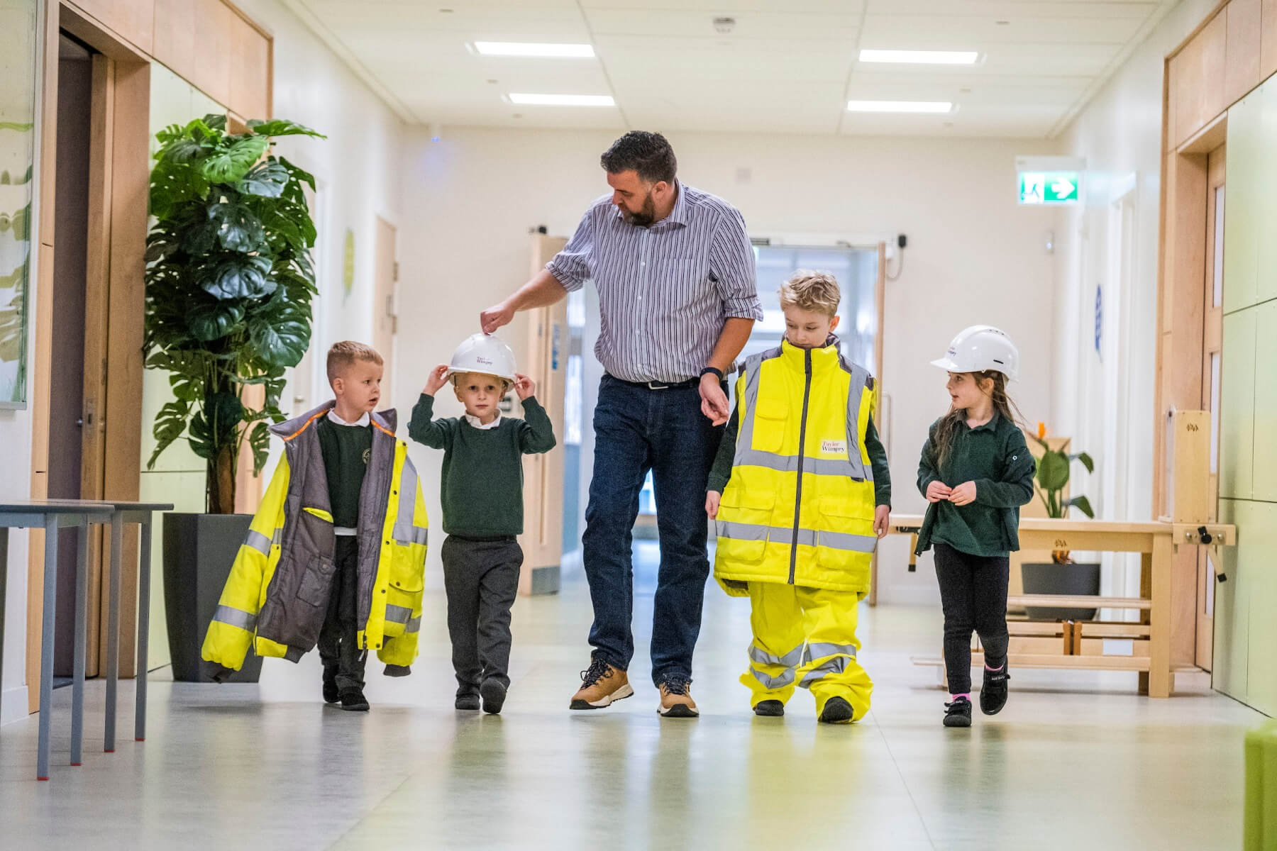 We give a lesson in safety to local school children at Letham Mains in