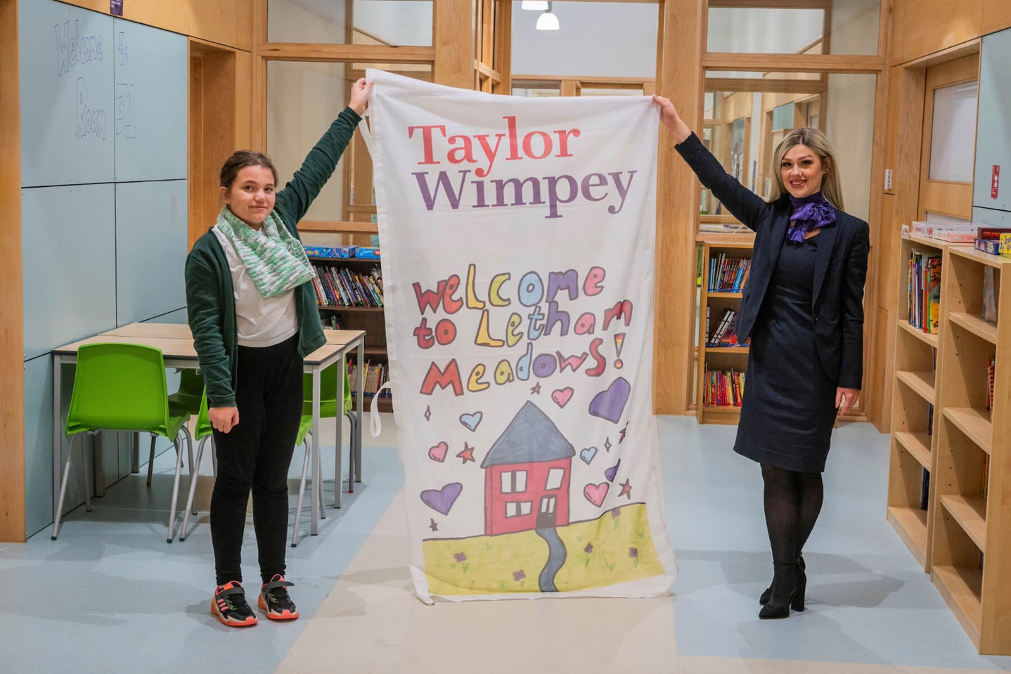 We fly the flag for local primary school in Haddington ‧ Taylor Wimpey