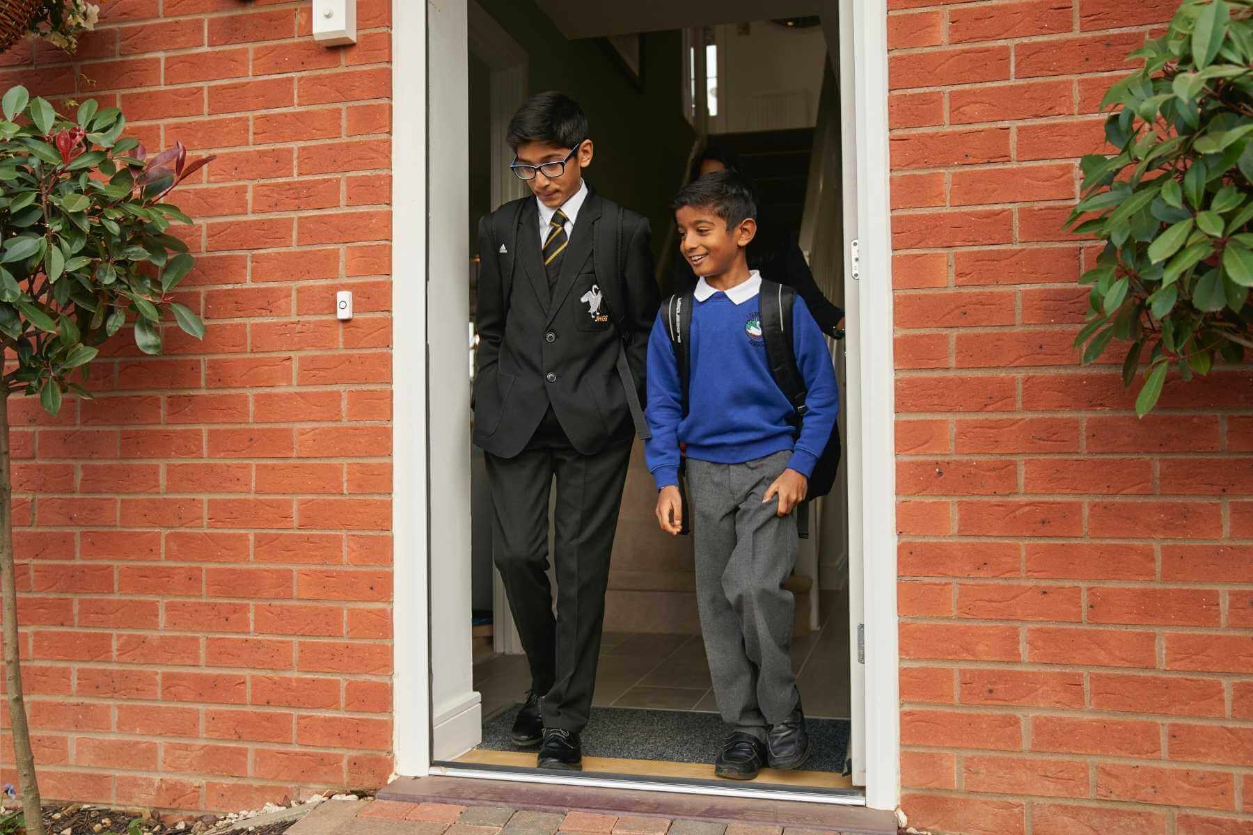 Kids going to school