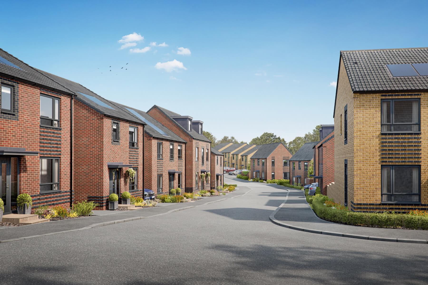 Artist's impression of a street scene at Lunar Rise