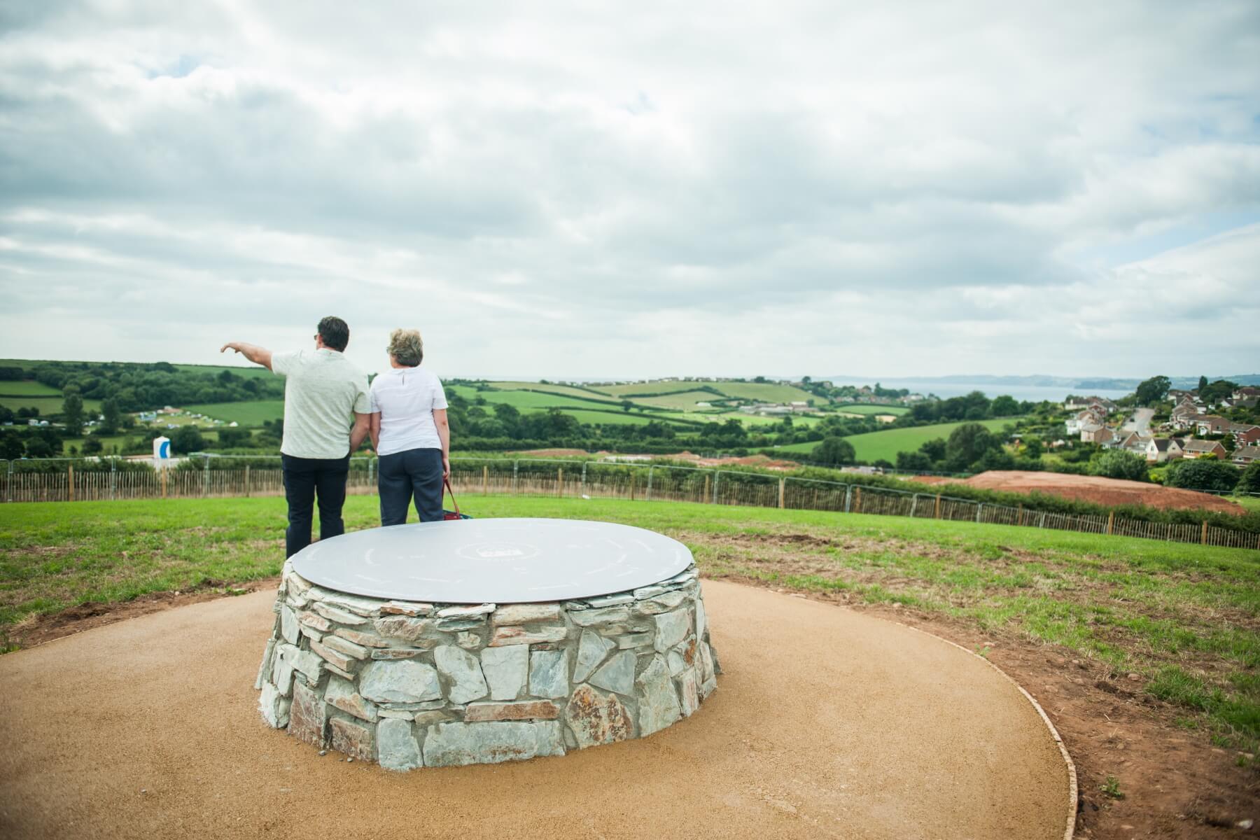 Couple taking in the view at the top of Donkey Hill