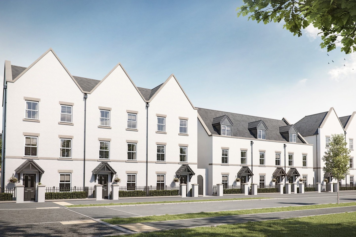 CGI Street scene of Sherford