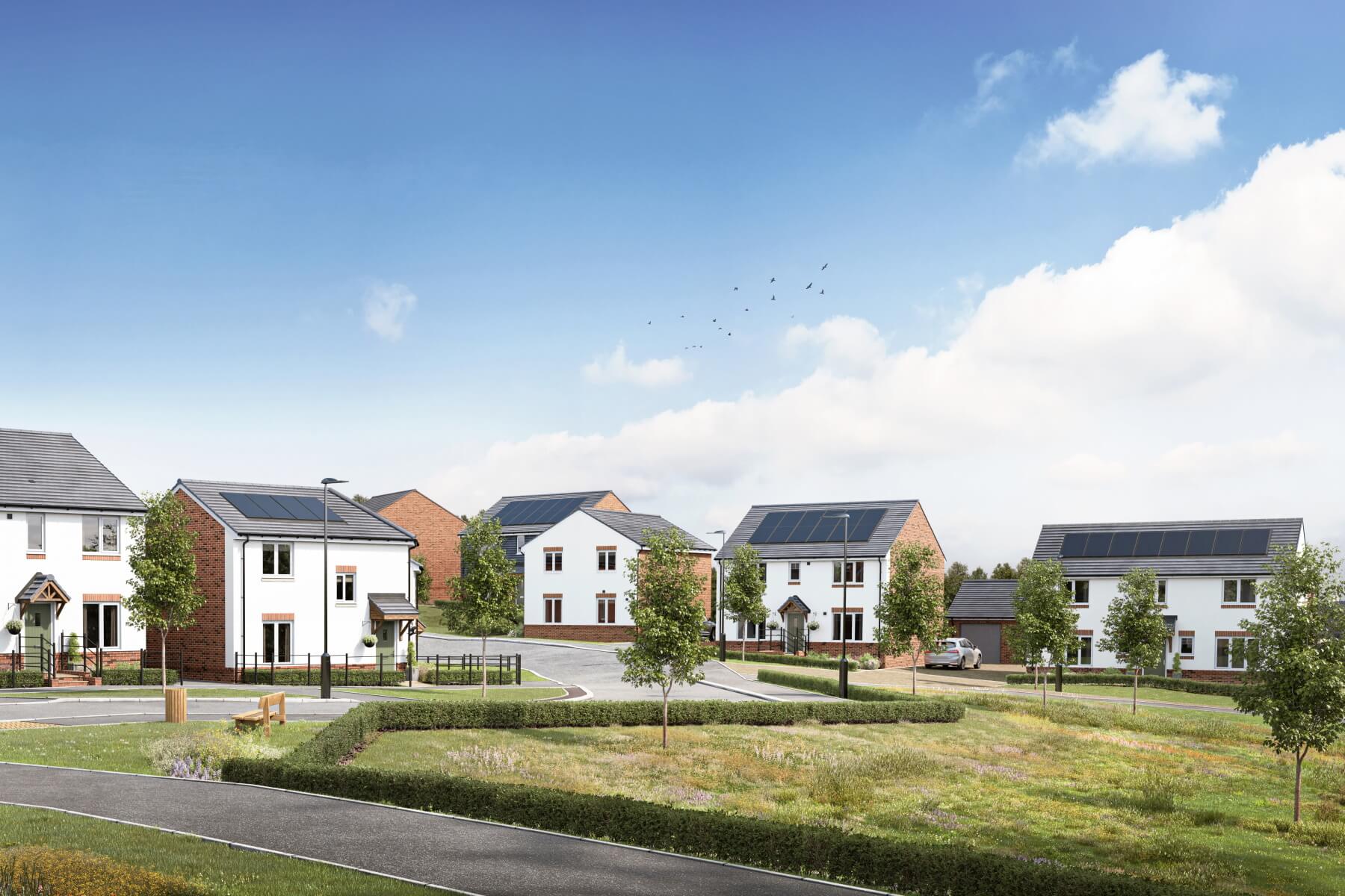 Artist's impression of a street scene at St Mary View