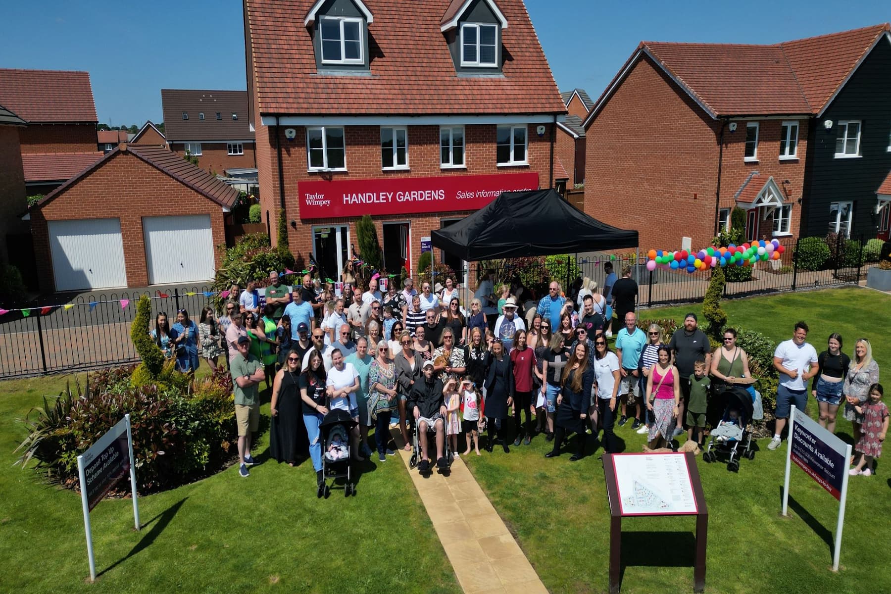 Group image outside sales office