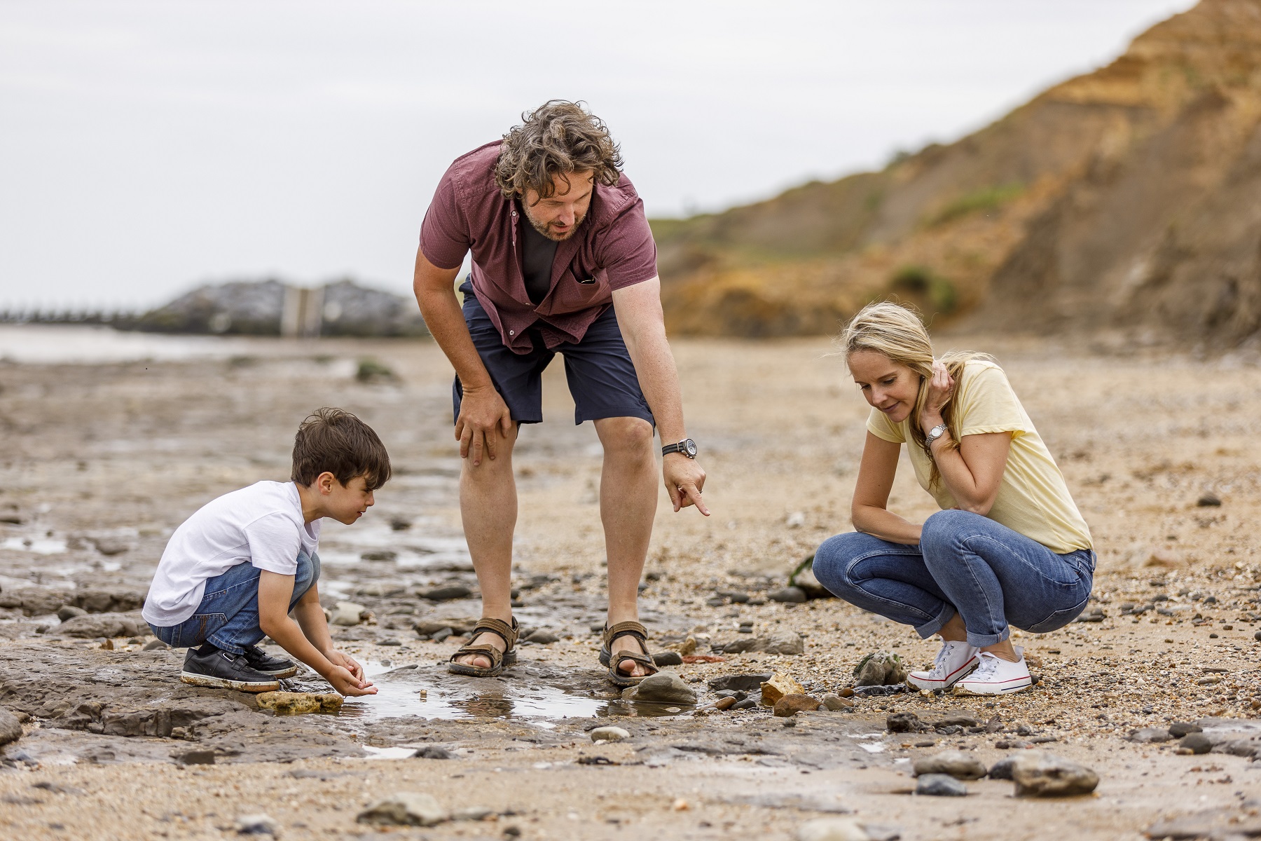 Family on the beach