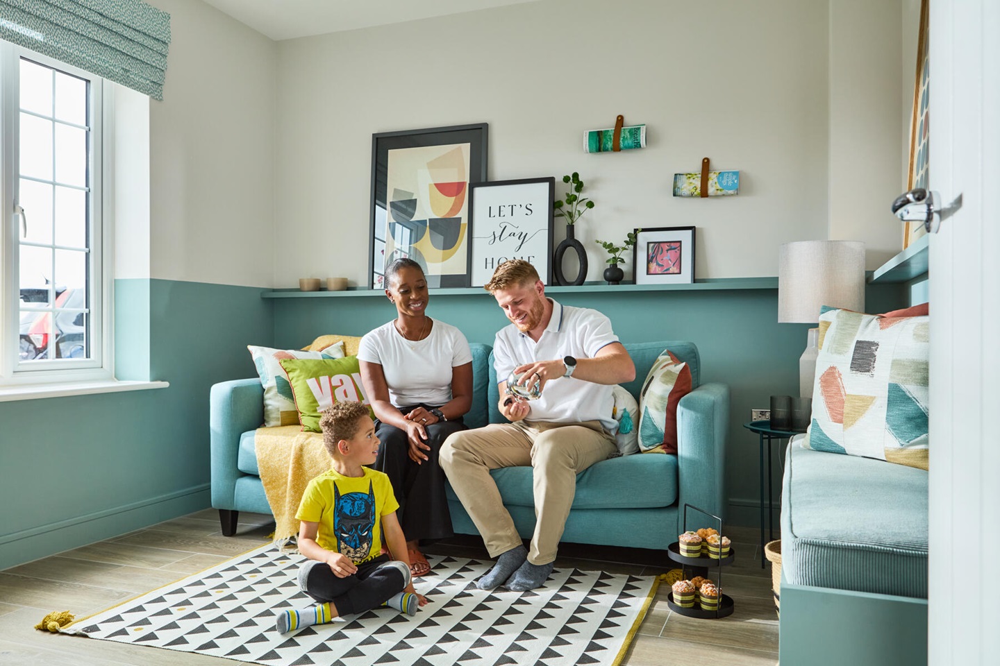 family in their home