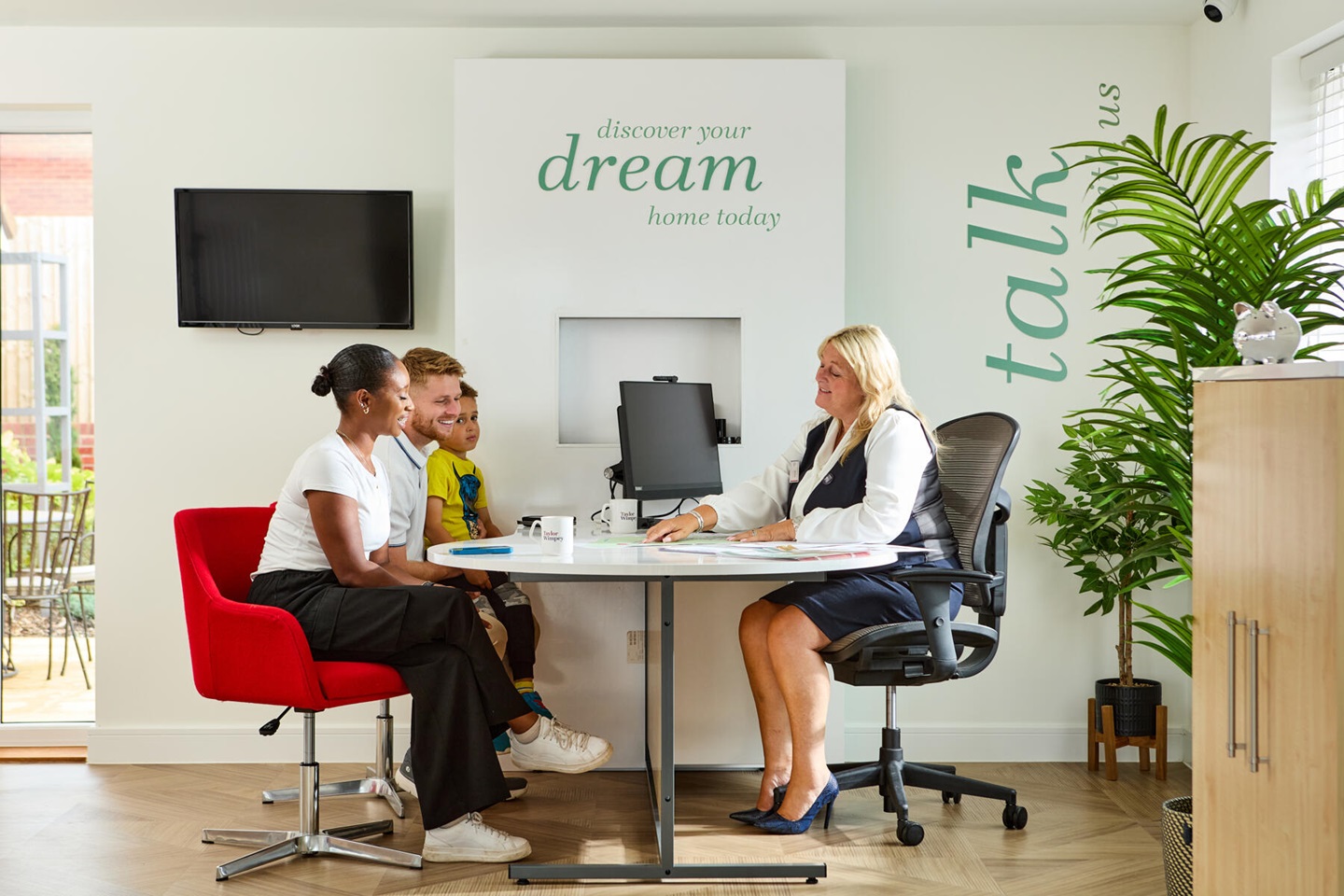 family with sales executive