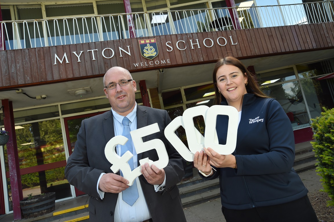 Myton school donation