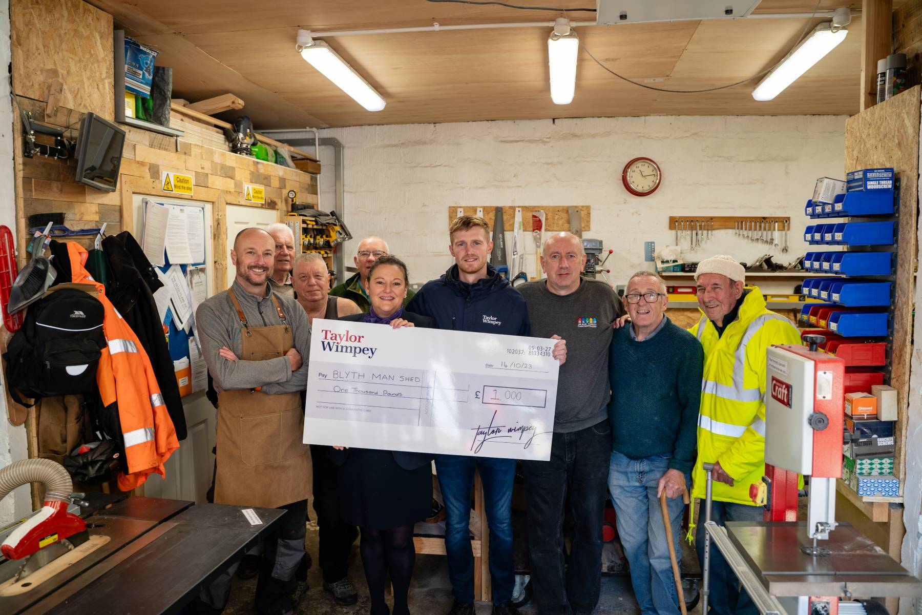 Taylor Wimpey supports Blyth Man Shed