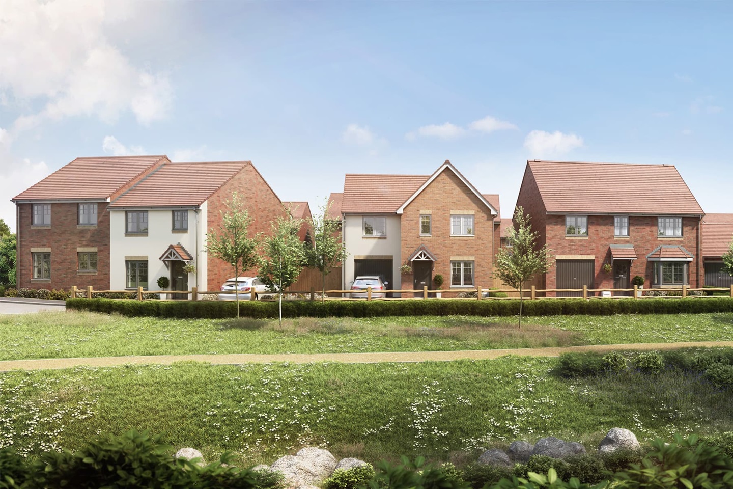A typical Taylor Wimpey street scene