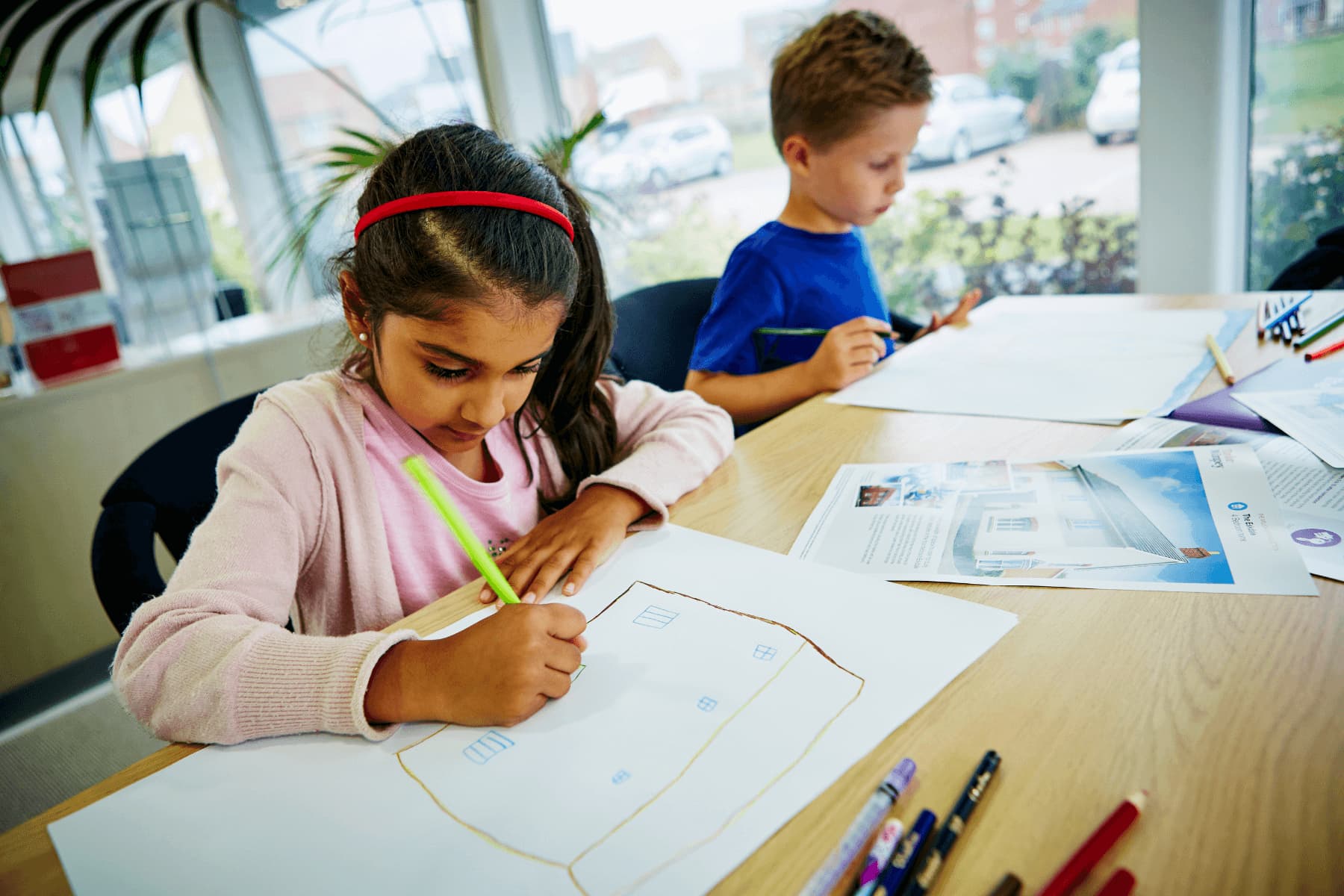children at school