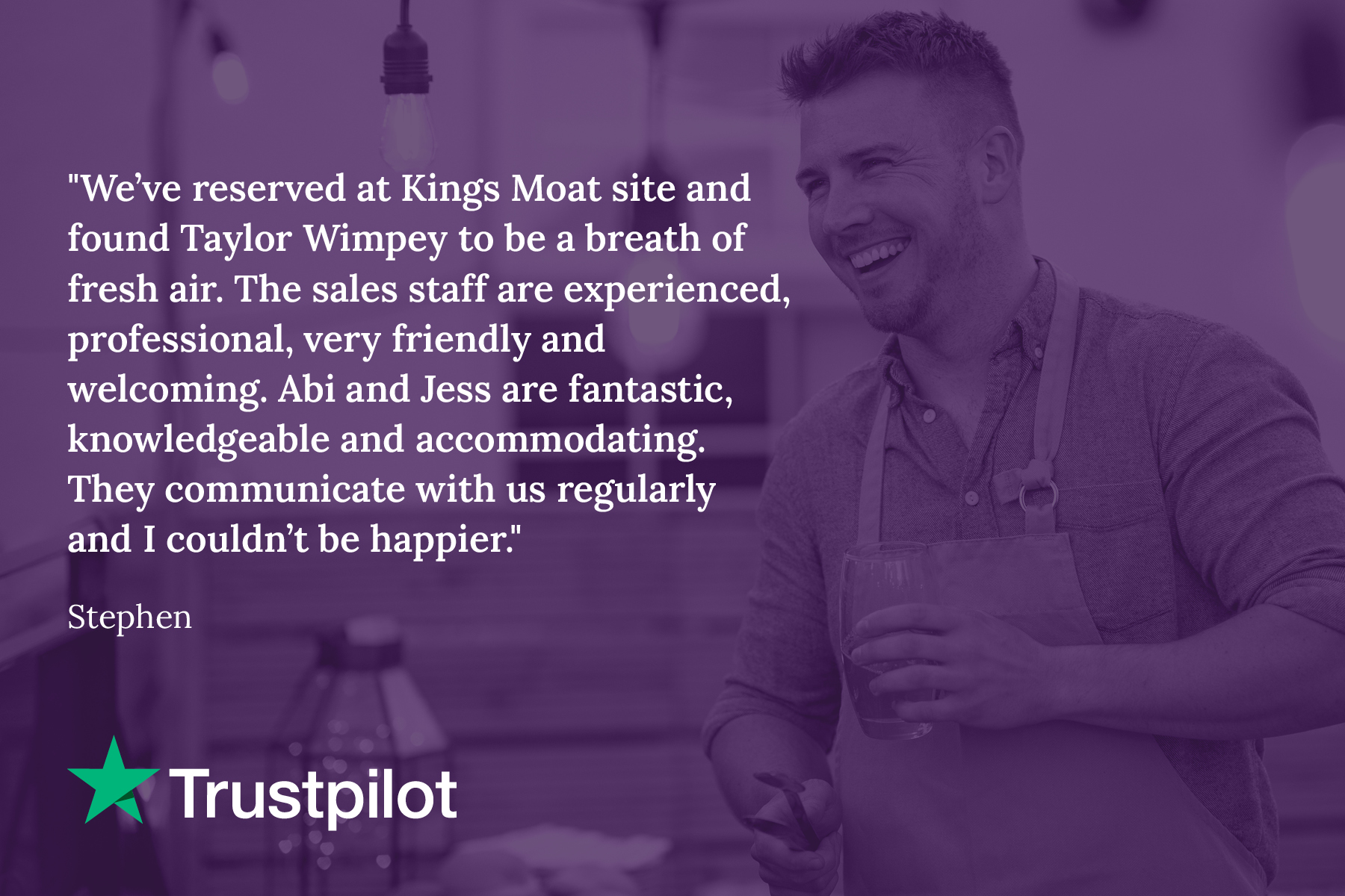 Trustpilot review for Kings Moat Garden Village