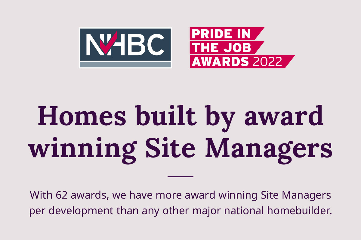 Homes built by a Pride in the Job Award winner 2022
