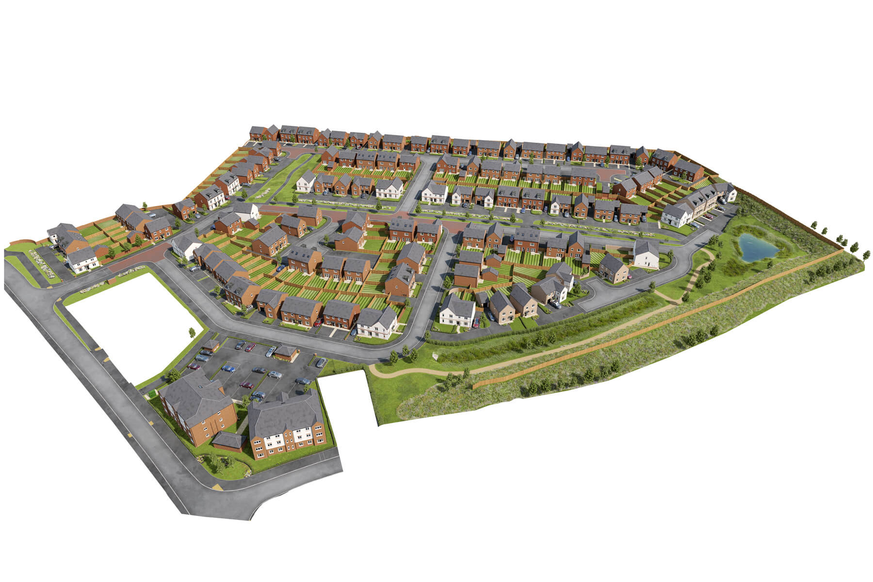 Sherdley Green 3D site plan