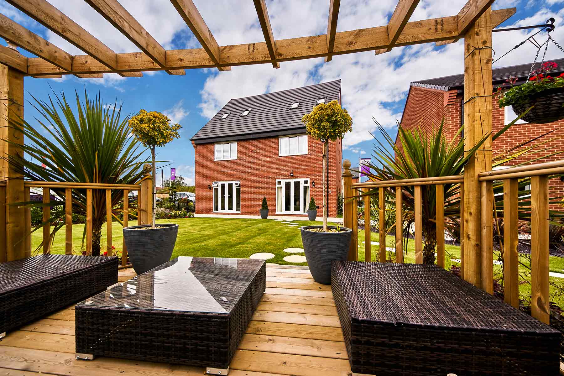 A rear garden view of our 3 bedroom Alton