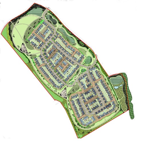 Proposed layout at West Lane, Ripon