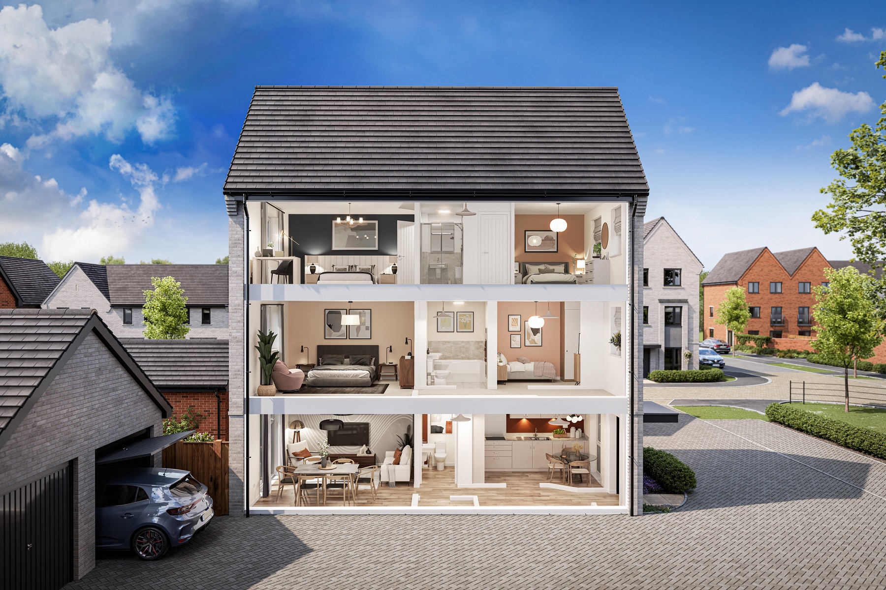 The Ashbury offers a mix of bedrooms & sociable zones