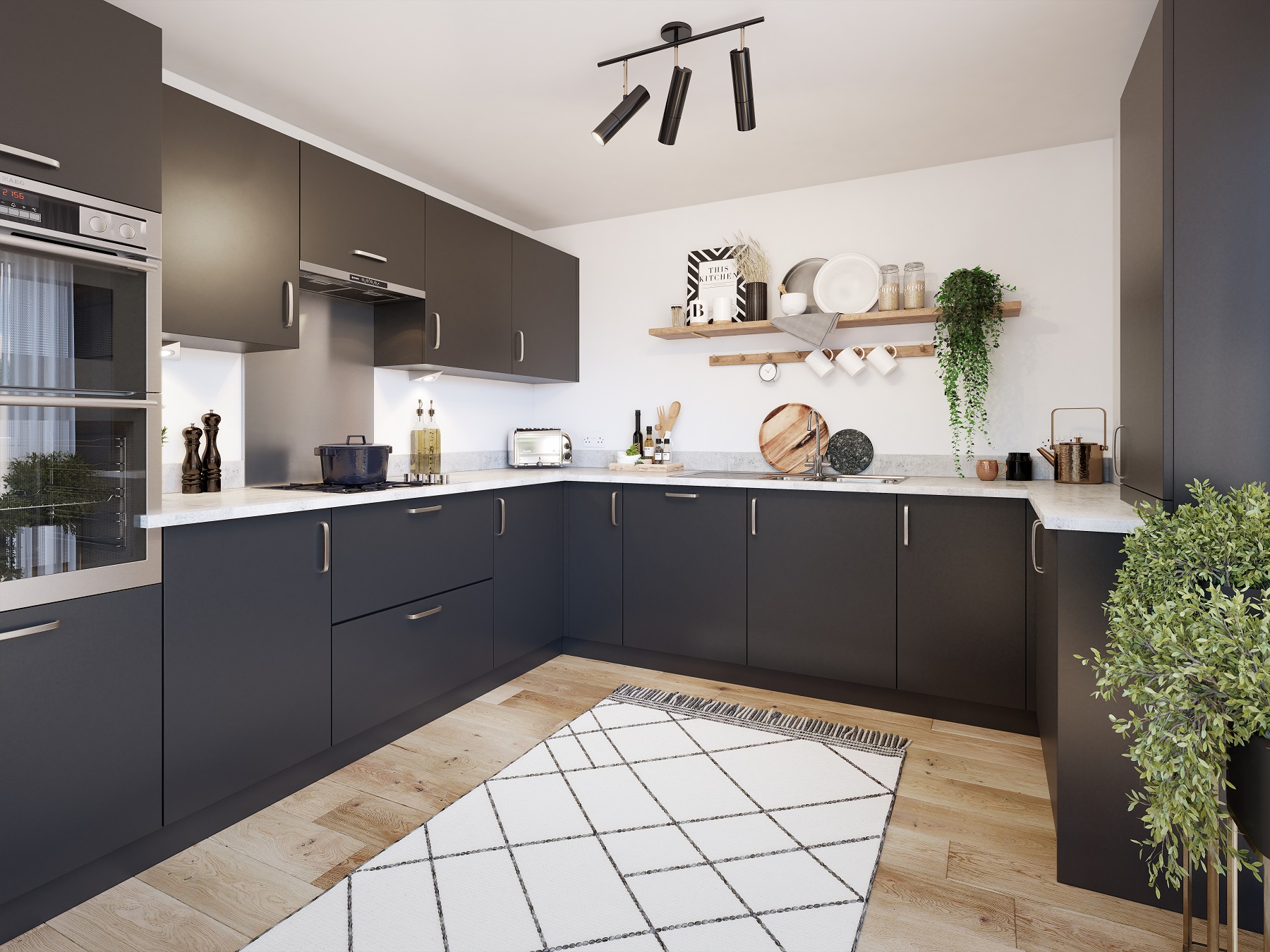 A modern kitchen which can be personalised to your tastes