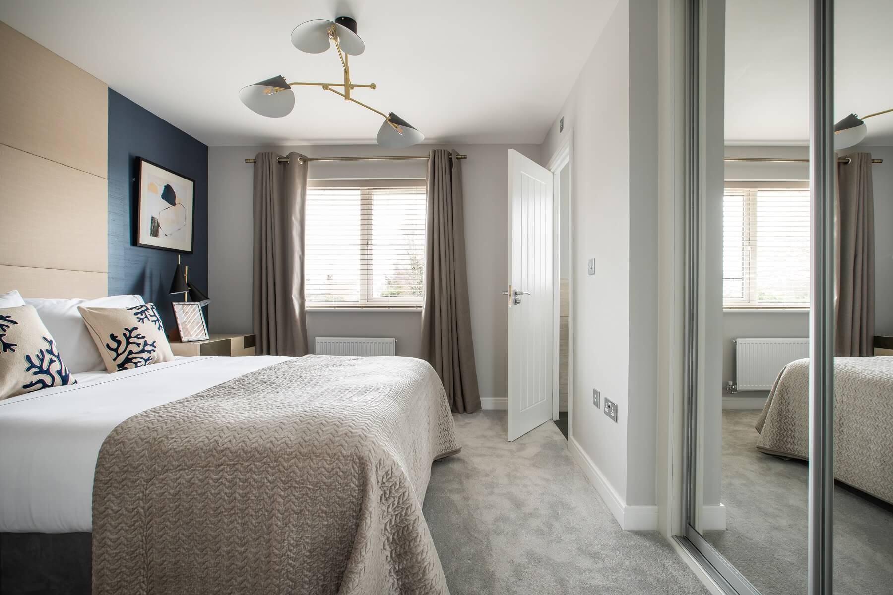 The main bedroom features an suite shower room for added luxury